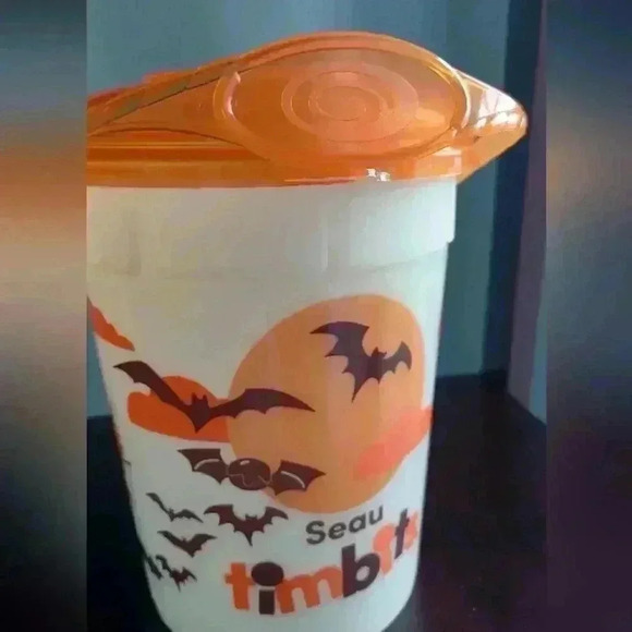 Tim Hortons 2023 Halloween Glow in the Dark Bucket Bats Spooky - Picture 4 of 8